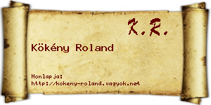 Kökény Roland névjegykártya