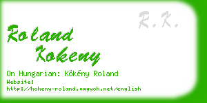 roland kokeny business card
